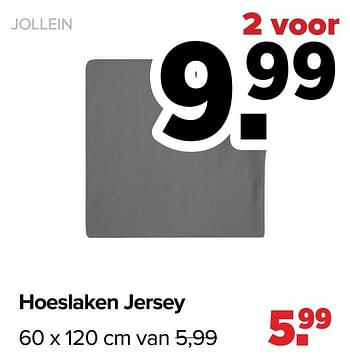 Aanbiedingen Hoeslaken jersey - Jollein - Geldig van 19/04/2021 tot 15/05/2021 bij Baby-Dump