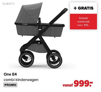 Aanbiedingen One e4 combi-kinderwagen - Dubatti  - Geldig van 19/04/2021 tot 15/05/2021 bij Baby-Dump