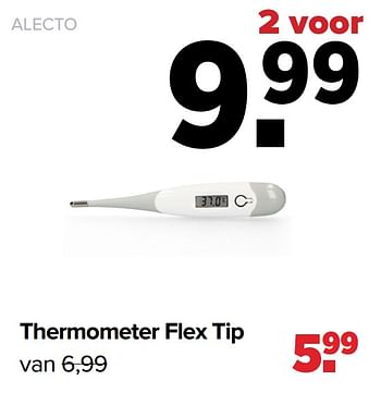 Aanbiedingen Thermometer flex tip - Alecto - Geldig van 19/04/2021 tot 15/05/2021 bij Baby-Dump