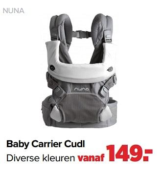 Aanbiedingen Baby carrier cudl - Nuna - Geldig van 19/04/2021 tot 15/05/2021 bij Baby-Dump