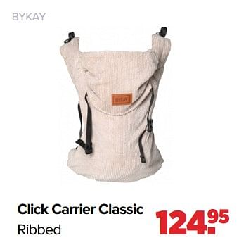 Aanbiedingen Click carrier classic ribbed - Bykay - Geldig van 19/04/2021 tot 15/05/2021 bij Baby-Dump