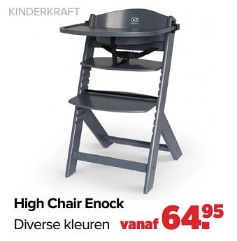 Aanbiedingen High chair enock - Kinderkraft - Geldig van 19/04/2021 tot 15/05/2021 bij Baby-Dump