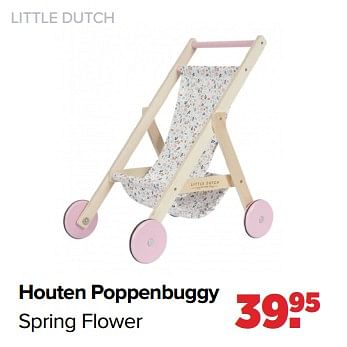 Aanbiedingen Houten poppenbuggy spring flower - Little Dutch - Geldig van 19/04/2021 tot 15/05/2021 bij Baby-Dump