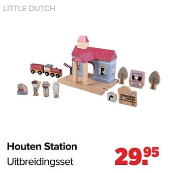 Aanbiedingen Houten station uitbreidingsset - Little Dutch - Geldig van 19/04/2021 tot 15/05/2021 bij Baby-Dump
