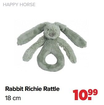 Aanbiedingen Rabbit richie rattle - Happy Horse - Geldig van 19/04/2021 tot 15/05/2021 bij Baby-Dump