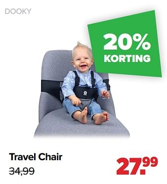 Aanbiedingen Travel chair - Dooky - Geldig van 19/04/2021 tot 15/05/2021 bij Baby-Dump