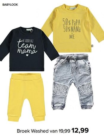 Aanbiedingen Broek washed - Baby look - Geldig van 19/04/2021 tot 15/05/2021 bij Baby-Dump