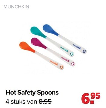 Aanbiedingen Hot safety spoons - Munchkin - Geldig van 19/04/2021 tot 15/05/2021 bij Baby-Dump