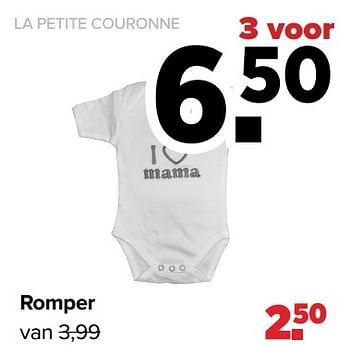 Aanbiedingen Romper - La Petite Couronne - Geldig van 19/04/2021 tot 15/05/2021 bij Baby-Dump