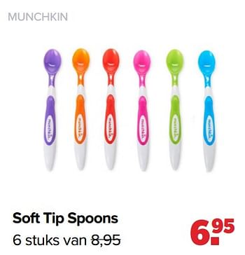 Aanbiedingen Soft tip spoons - Munchkin - Geldig van 19/04/2021 tot 15/05/2021 bij Baby-Dump