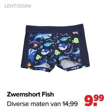 Aanbiedingen Zwemshort fish - Lentiggini - Geldig van 19/04/2021 tot 15/05/2021 bij Baby-Dump