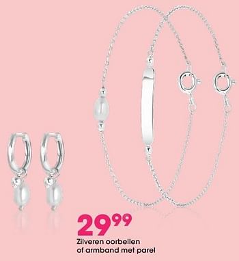 Aanbiedingen Zilveren oorbellen of armband met parel - Huismerk - Lucardi - Geldig van 22/04/2021 tot 09/05/2021 bij Lucardi