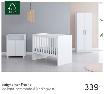 Aanbiedingen Babykamer fresno - Huismerk - Baby &amp; Tiener Megastore - Geldig van 02/05/2021 tot 08/05/2021 bij Baby & Tiener Megastore