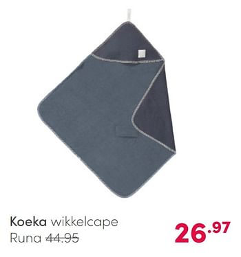Aanbiedingen Koeka wikkelcape runa - Koeka - Geldig van 02/05/2021 tot 08/05/2021 bij Baby & Tiener Megastore