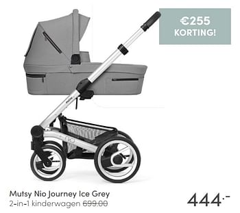 Aanbiedingen Mutsy nio journey ice grey 2-in-1 kinderwagen - Mutsy - Geldig van 02/05/2021 tot 08/05/2021 bij Baby & Tiener Megastore