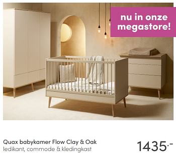 Aanbiedingen Quax babykamer flow clay + oak - Quax - Geldig van 02/05/2021 tot 08/05/2021 bij Baby & Tiener Megastore
