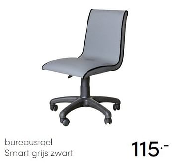 Aanbiedingen Bureaustoel smart grijs zwart - Huismerk - Baby &amp; Tiener Megastore - Geldig van 02/05/2021 tot 08/05/2021 bij Baby & Tiener Megastore