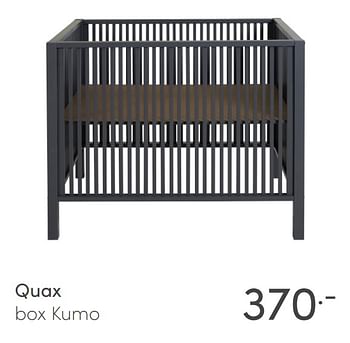 Aanbiedingen Quax box kumo - Quax - Geldig van 02/05/2021 tot 08/05/2021 bij Baby & Tiener Megastore