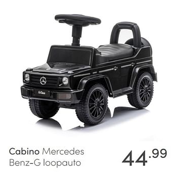 Aanbiedingen Cabino mercedes benz-g loopauto - Cabino - Geldig van 09/05/2021 tot 15/05/2021 bij Baby & Tiener Megastore