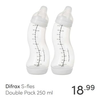 Aanbiedingen Difrax s-fles double pack - Difrax - Geldig van 09/05/2021 tot 15/05/2021 bij Baby & Tiener Megastore