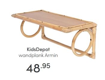 Aanbiedingen Kidsdepot wandplank armin - KidsDepot  - Geldig van 09/05/2021 tot 15/05/2021 bij Baby & Tiener Megastore