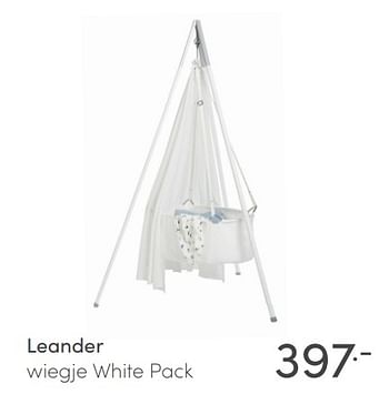 Aanbiedingen Leander wiegje white pack - Leander - Geldig van 09/05/2021 tot 15/05/2021 bij Baby & Tiener Megastore