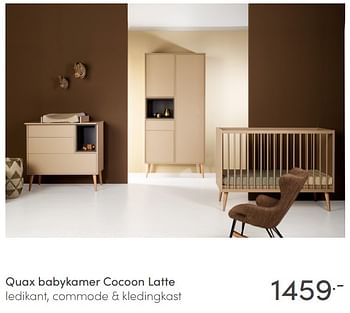 Aanbiedingen Quax babykamer cocoon latte - Quax - Geldig van 09/05/2021 tot 15/05/2021 bij Baby & Tiener Megastore