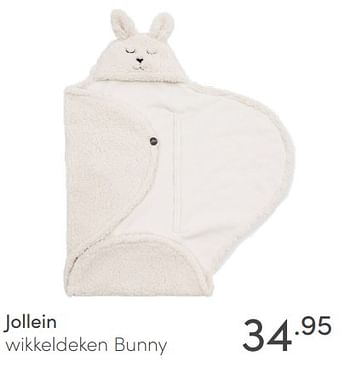 Aanbiedingen Jollein wikkeldeken bunny - Jollein - Geldig van 09/05/2021 tot 15/05/2021 bij Baby & Tiener Megastore