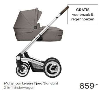 Aanbiedingen Mutsy icon leisure fjord standard 2-in-1 kinderwagen - Mutsy - Geldig van 09/05/2021 tot 15/05/2021 bij Baby & Tiener Megastore