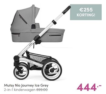 Aanbiedingen Mutsy nio journey ice grey 2-in-1 kinderwagen - Mutsy - Geldig van 09/05/2021 tot 15/05/2021 bij Baby & Tiener Megastore