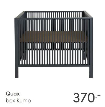 Aanbiedingen Quax  box kumo - Quax - Geldig van 09/05/2021 tot 15/05/2021 bij Baby & Tiener Megastore