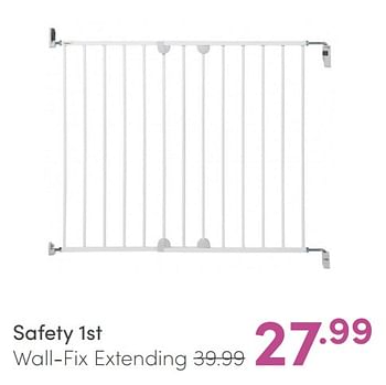 Aanbiedingen Safety 1st wall-fix extending - Safety 1st - Geldig van 09/05/2021 tot 15/05/2021 bij Baby & Tiener Megastore