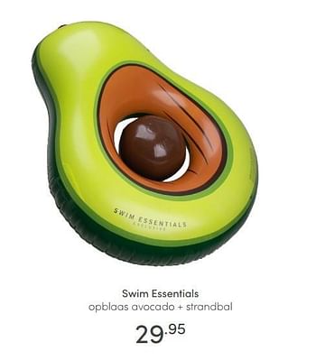 Aanbiedingen Swim essentials opblaas avocado + strandbal - Swim Essentials - Geldig van 09/05/2021 tot 15/05/2021 bij Baby & Tiener Megastore