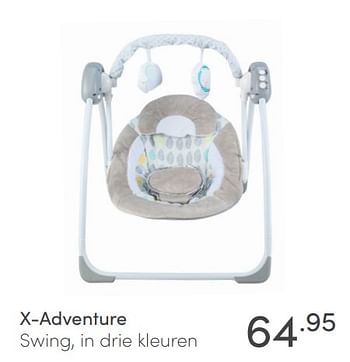 Aanbiedingen X-adventure swing, in drie kleuren - Xadventure - Geldig van 09/05/2021 tot 15/05/2021 bij Baby & Tiener Megastore
