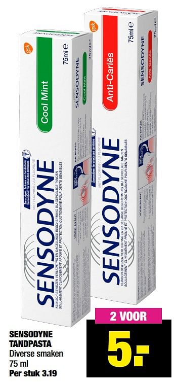 Aanbiedingen Sensodyne tandpasta - Sensodyne - Geldig van 10/05/2021 tot 24/05/2021 bij Big Bazar