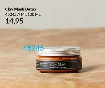 Aanbiedingen Clay mask detox - Huismerk - Bonaparte - Geldig van 29/04/2021 tot 30/06/2021 bij Bonaparte