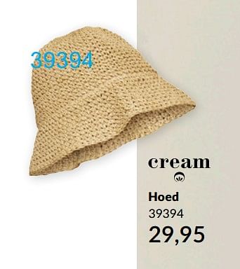 Aanbiedingen Hoed - Cream - Geldig van 29/04/2021 tot 30/06/2021 bij Bonaparte