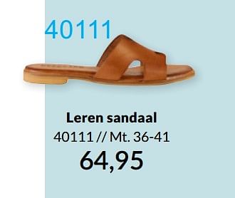 Aanbiedingen Leren sandaal - Huismerk - Bonaparte - Geldig van 29/04/2021 tot 30/06/2021 bij Bonaparte