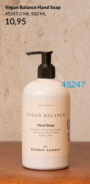 Aanbiedingen Vegan balance hand soap - Huismerk - Bonaparte - Geldig van 29/04/2021 tot 30/06/2021 bij Bonaparte