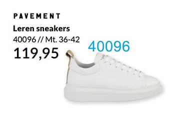 Aanbiedingen Leren sneakers - Pavement - Geldig van 29/04/2021 tot 30/06/2021 bij Bonaparte