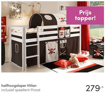 Aanbiedingen Halfhoogslaper milan - Huismerk - Baby &amp; Tiener Megastore - Geldig van 16/05/2021 tot 22/05/2021 bij Baby & Tiener Megastore