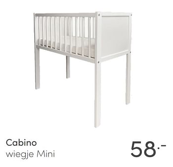 Aanbiedingen Cabino wiegje mini - Cabino - Geldig van 16/05/2021 tot 22/05/2021 bij Baby & Tiener Megastore