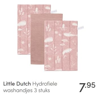 Aanbiedingen Little dutch hydrofiele washandjes - Little Dutch - Geldig van 16/05/2021 tot 22/05/2021 bij Baby & Tiener Megastore