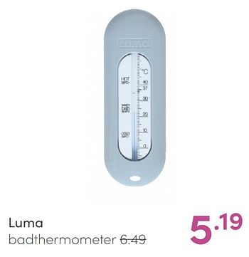 Aanbiedingen Luma badthermometer - Luma Babycare - Geldig van 16/05/2021 tot 22/05/2021 bij Baby & Tiener Megastore