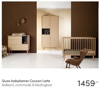 Aanbiedingen Quax babykamer cocoon latte - Quax - Geldig van 16/05/2021 tot 22/05/2021 bij Baby & Tiener Megastore