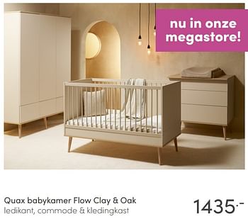 Aanbiedingen Quax babykamer flow clay + oak - Quax - Geldig van 16/05/2021 tot 22/05/2021 bij Baby & Tiener Megastore