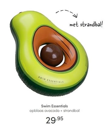 Aanbiedingen Swim essentials opblaas avocado + strandbal - Swim Essentials - Geldig van 16/05/2021 tot 22/05/2021 bij Baby & Tiener Megastore