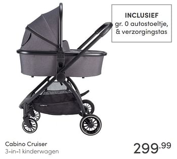 Aanbiedingen Cabino cruiser 3-in-1 kinderwagen - Cabino - Geldig van 16/05/2021 tot 22/05/2021 bij Baby & Tiener Megastore