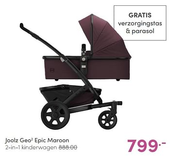 Aanbiedingen Joolz geo2 epic maroon 2-in-1 kinderwagen - Joolz - Geldig van 16/05/2021 tot 22/05/2021 bij Baby & Tiener Megastore