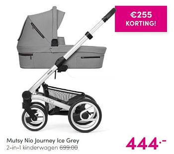 Aanbiedingen Mutsy nio journey ice grey 2-in-1 kinderwagen - Mutsy - Geldig van 16/05/2021 tot 22/05/2021 bij Baby & Tiener Megastore